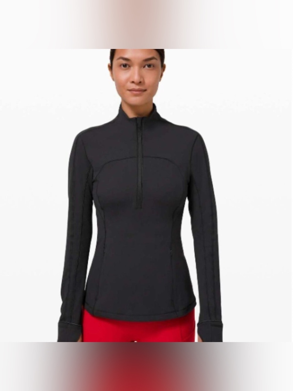 lululemon athletica Black Half-Zip Jacket 1068